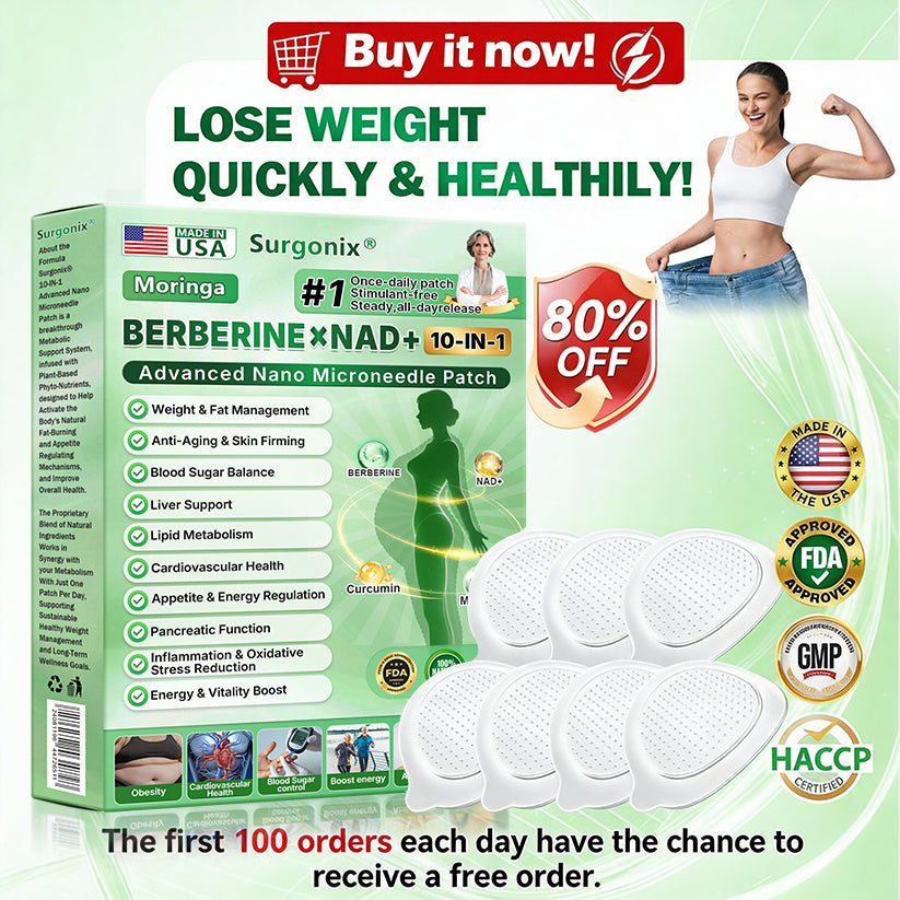 𝑶𝒇𝒇𝒊𝒄𝒊𝒂𝒍 𝒔𝒕𝒐𝒓𝒆  | 🇺🇸Surgoᴎix®  ☘️𝐌𝐨𝐫𝐢𝐧𝒈𝗮 𝑩𝒆𝒓𝒃𝒆𝐫𝐢𝐧𝐞𝐱 𝐍𝗔𝒟+ 10-𝑖n-1 𝐍a𝒏𝒐 𝐌𝐢𝐜𝐫𝑜𝑛𝑒𝑒𝗱𝗹𝗲 𝐏𝐚𝒕𝒄𝒉 (𝐉𝐮𝐬𝐭 𝐨𝐧𝐜𝐞 𝐚 𝐝𝐚𝐲, 𝐯𝐢𝐬𝐢𝐛𝐥𝐞 𝐜𝐡𝐚𝐧𝐠𝐞𝐬 𝐢𝐧 𝟕 𝑫𝐚𝐲𝐬） 𝐅𝐨𝐫 𝐎𝐛𝐞𝐬𝐢𝐭𝐲,  𝙇𝙊𝙊𝙎𝗘 𝗦𝗞𝗜𝗡,𝐝𝐢𝐚𝐛𝐞𝐭𝙚𝙨, 𝐬𝐥𝐞𝐞𝐏 𝐚𝐩𝐧𝐞𝐚, 𝐣𝐨𝐢𝐧𝐭 𝐢𝐬𝐬𝐮𝙚𝙨, 𝐚𝐧𝐝 𝐦𝐨𝐫𝐞 ✨